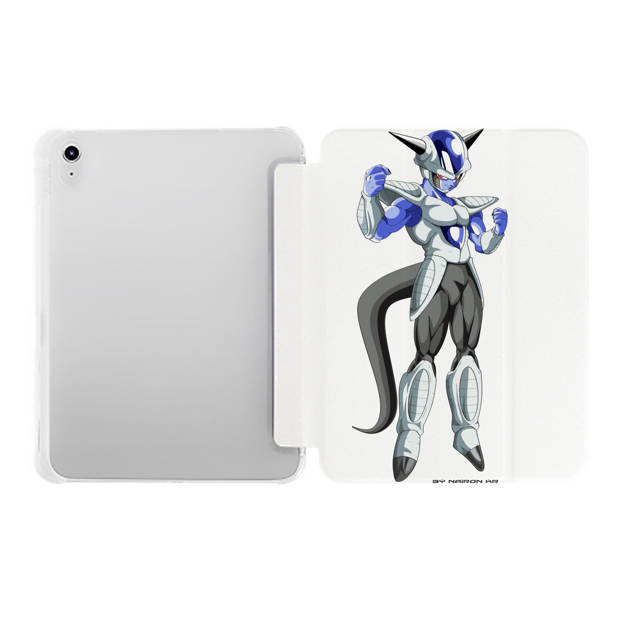 （画像用） ドラゴンボール フリーザ DRAGON BALL Frieza IPad ケース ペン収納付き 三つ折りスタンド PUレザー×シリコン 対応機種9.5/10.5/10.9インチ